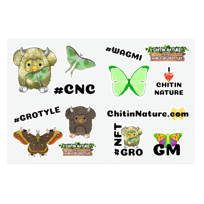 Chitin Nature Sticker Sheet, 4" x 6" Assorted | In the World of Grotyles Season 1